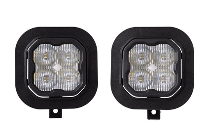 SS3 LED Fog Light Kit for 2011-2016 Ford Super Duty F-250/F-350 White SAE Fog Sport w/ Backlight Diode Dynamics