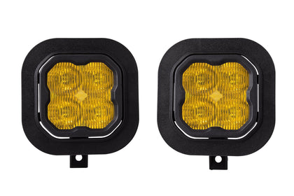 SS3 LED Fog Light Kit for 2011-2016 Ford Super Duty F-250/F-350 Yellow SAE Fog Sport w/ Backlight Diode Dynamics