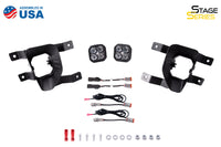 SS3 LED Fog Light Kit for 2019 Chevrolet Silverado 1500 LD Yellow SAE Fog Sport w/ Backlight Diode Dynamics