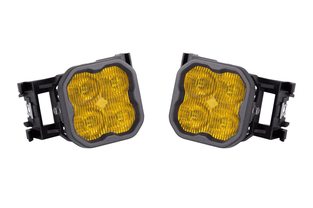 SS3 LED Fog Light Kit for 2011-2014 Subaru WRX/STi Yellow SAE Fog Sport w/ Backlight Diode Dynamics