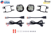 SS3 LED Fog Light Kit for 2011-2013 Lexus CT200h, Yellow SAE Fog Pro with Backlight
