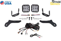 SS5 Bumper LED Pod Light Kit for 2017-2020 Ford Raptor Sport White Combo Diode Dynamics