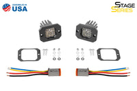 Stage Series C1R White Flood Flush Mount LED Pod (pair) Diode Dynamics