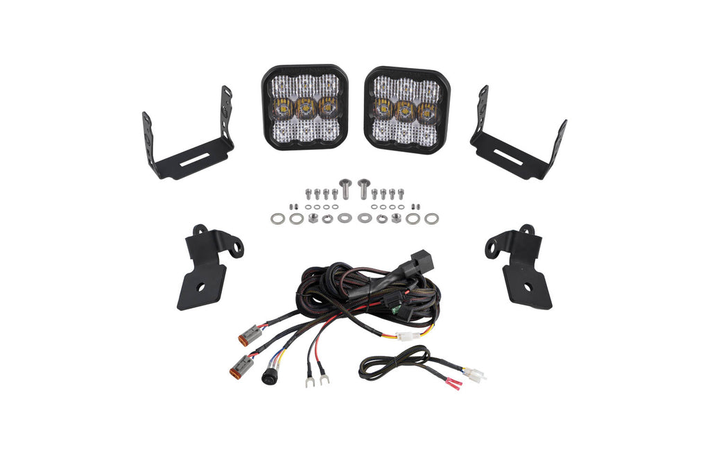 20-Present Polaris RZR A-Pillar LED Pod Kit, SS5 Pro White Combo Diode Dynamics