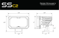 Stage Series 2 Inch Roll Bar Reverse Light Kit, SSC2 Sport (Pair) Diode Dynamics