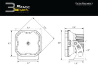 SS3 LED Bumper 1 Inch Roll Bar Kit, Max Yellow SAE Fog (Pair) Diode Dynamics