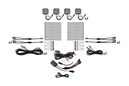 RGBW Rock Light Installer Kit w/Controller (12-pack)