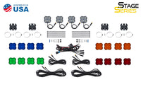 Stage Series SXS Rock Light Installer Kit, RGBW M8 w/Controller (4-pack)