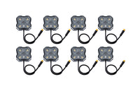 Stage Series SXS Rock Light Installer Kit, White Diffused M8 (8-pack)