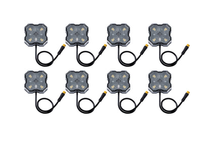 Stage Series SXS Rock Light Installer Kit, White Diffused M8 (8-pack)