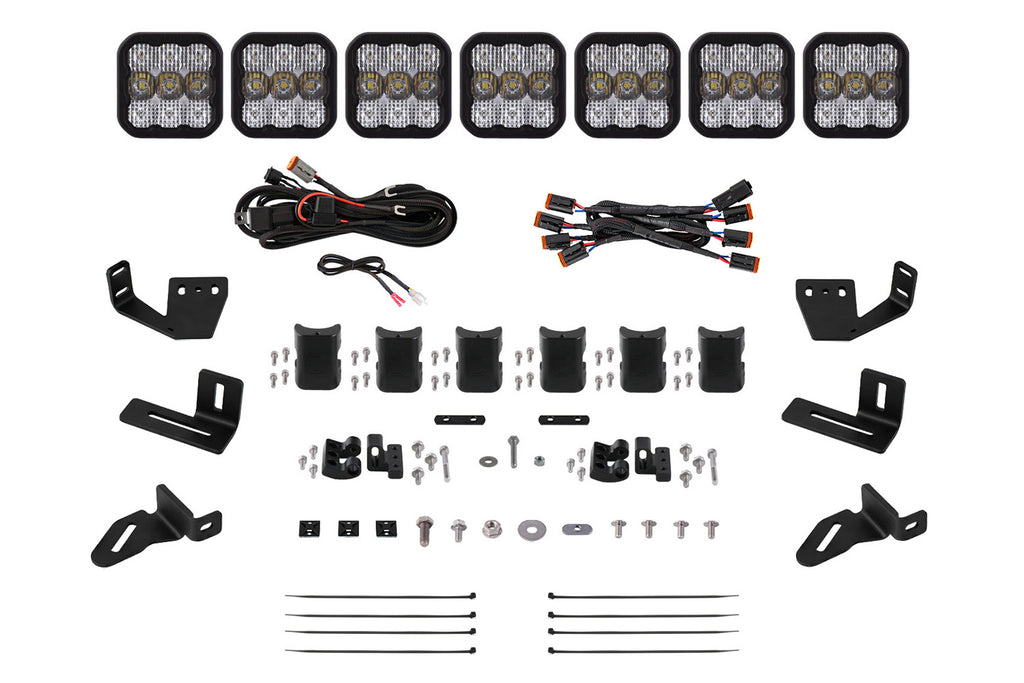 SS5 7-Pod CrossLink Mounting Kit for Prinsu/Sherpa Roof Racks Sport White Combo