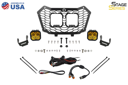 Stage Series LED Grille Kit for 2022-2024 Honda Talon, Yellow (3000K) Sport Yellow SAE Fog