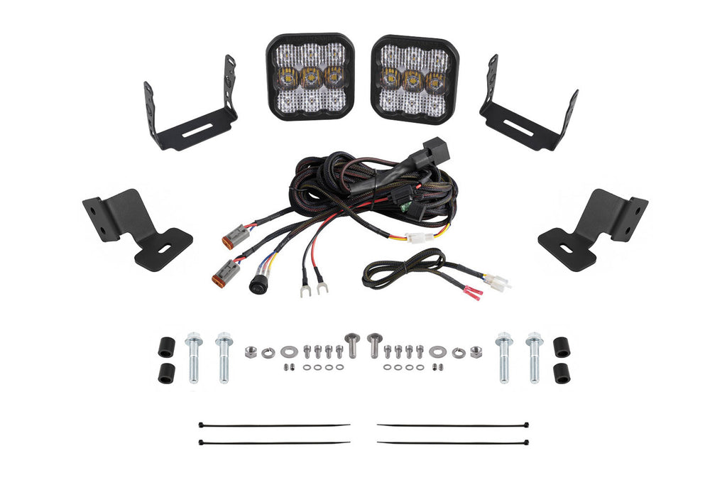 Stage Series A-Pillar Pod Kit for 2019-2024 Honda Talon, Cool White (6000K) SS5 Pro Pro White Combo