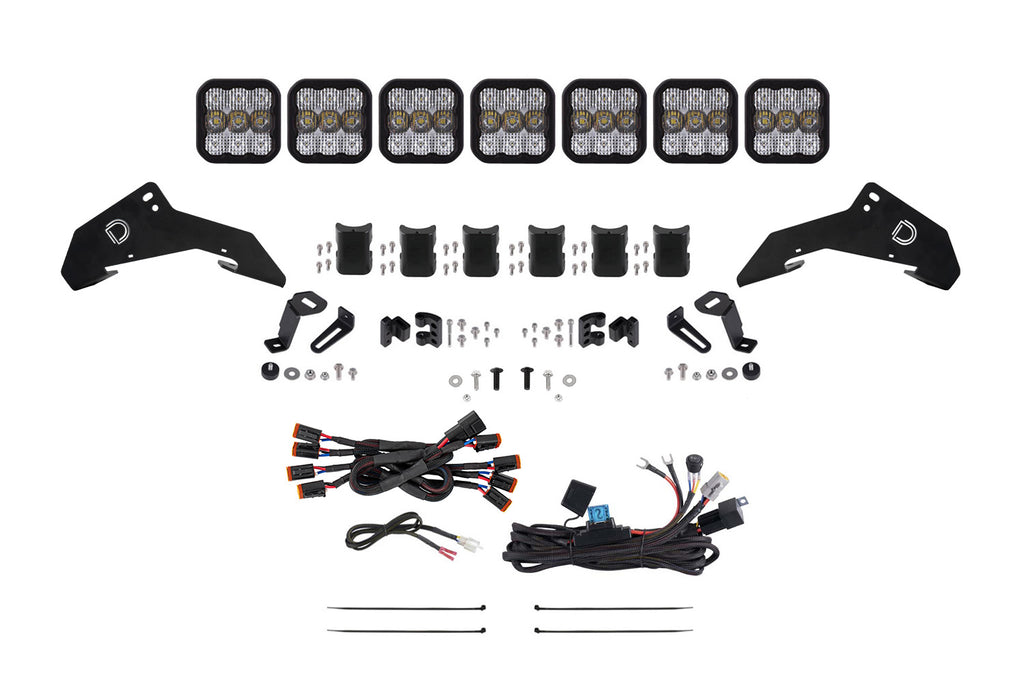 SS5 Roof CrossLink Lightbar Kit for 2019-2024 Honda Talon, Cool White (6000K) Pro White Combo