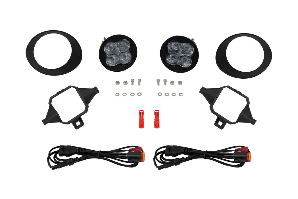 SS3 SAE/DOT Type TS Fog Light Kit Cool White (6000K) Pro (36 watts) White SAE Fog Diode Dynamics