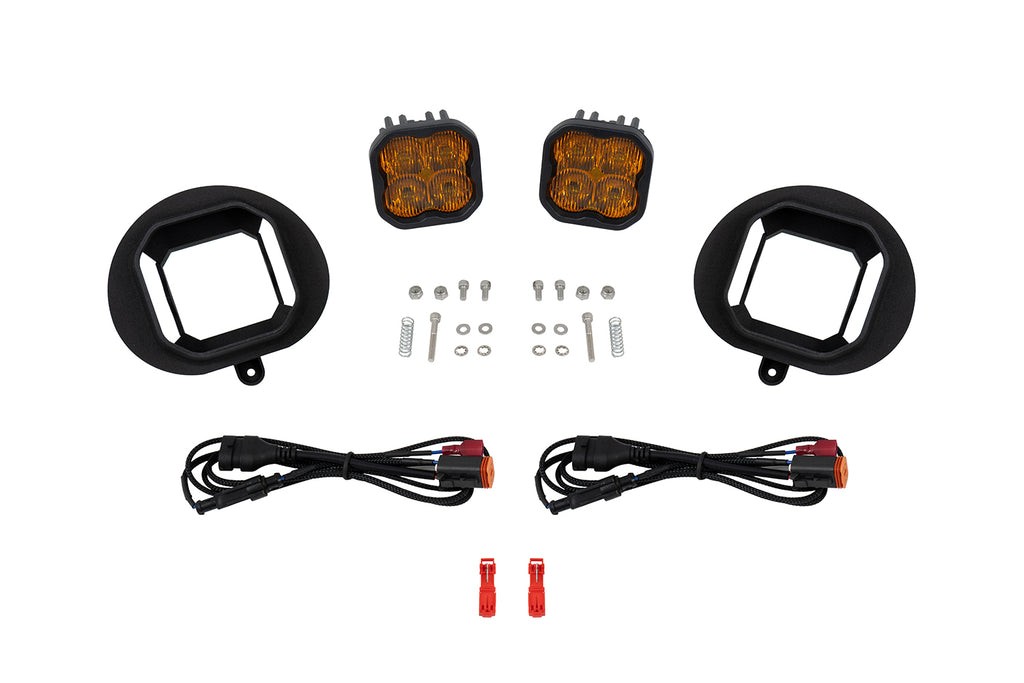 SS3 SAE/DOT Type DR Fog Light Kit Yellow (3000K) Max (38.5 watts) Yellow SAE Fog Diode Dynamics