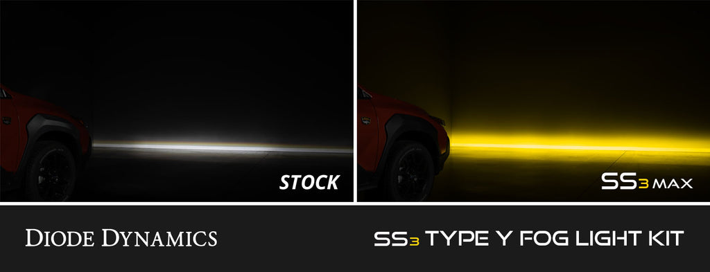 SS3 SAE/DOT Type YS Fog Light Kit Cool White (6000K) Sport (14.5 watts) White SAE Fog Diode Dynamics