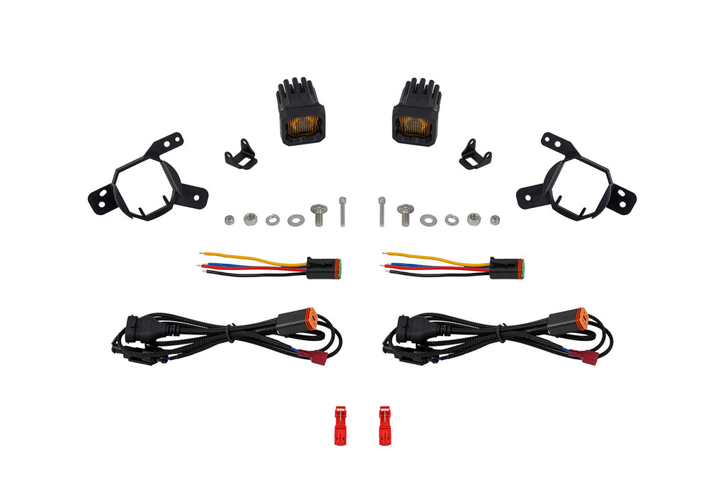 SSC1 SAE/DOT Type G3M Fog Light Kit Yellow (3000K) Yellow SAE Fog Diode Dynamics