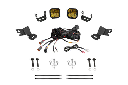 Stage Series A-Pillar Pod Kit for 2021-2024 Polaris RZR Trail, Yellow (3000K) SS3 Sport Sport Yellow Combo