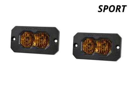 C2 2.0 Sport Yellow Flood Flush ABL (Pair) Diode Dynamics