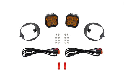 SS3 LED Fog Light Kit for 09-11 Honda Element, Max Yellow SAE Fog Diode Dynamics