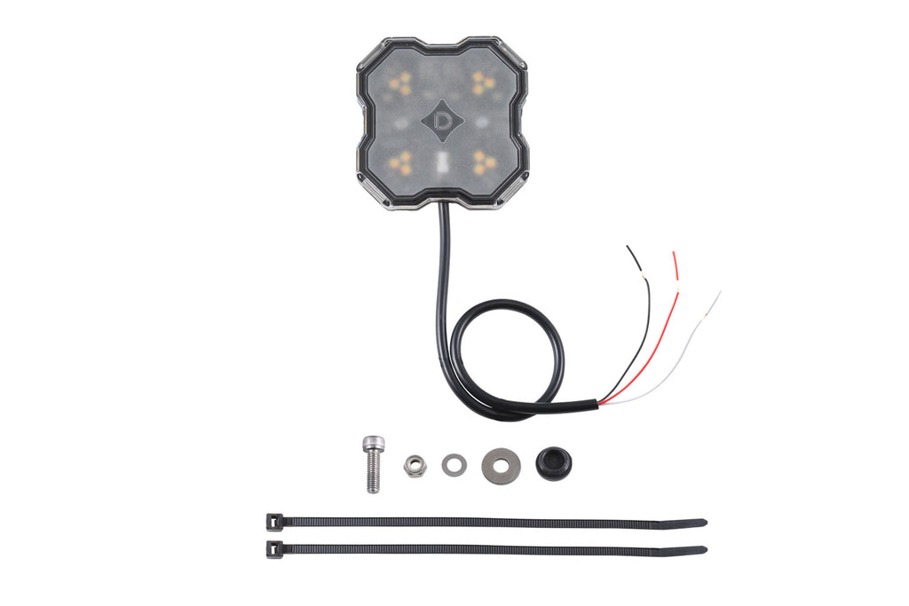 Rock Light Amber White Hookup (single)
