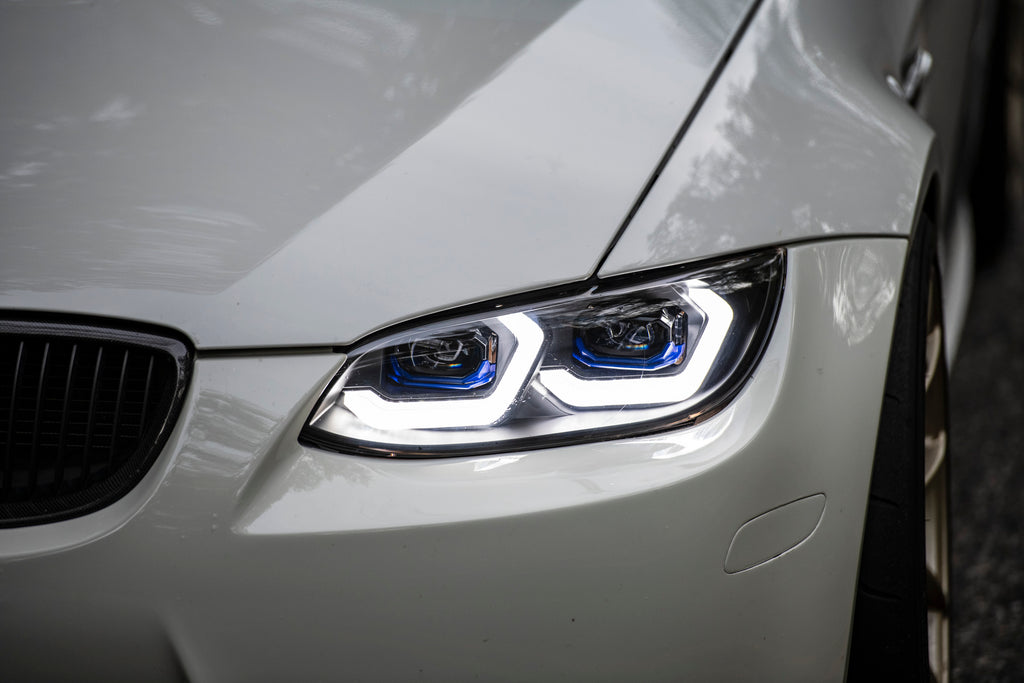 BMW E92 E93 E90 M3 & E92 Coupe (Pre-LCI) Laser Style LED Headlights (White/Yellow)