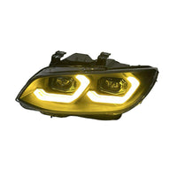 BMW E92 E93 LCI Laser Style LED Headlights (White/Yellow)