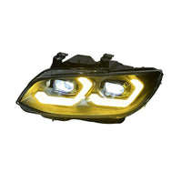 BMW E92 E93 LCI Laser Style LED Headlights (White/Yellow)