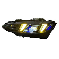 BMW G80 M3 G82 M4 G22 4 Series 21+ Snake Eyes Style LED Headlights (White/Yellow/Amber)