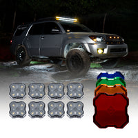 Stage Series Sxs Rock Light Installer Kit White Diffused M8 8 Pack