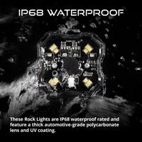 Stage Series Sxs Rock Light Installed Kit White Diffused M8 4 Pack