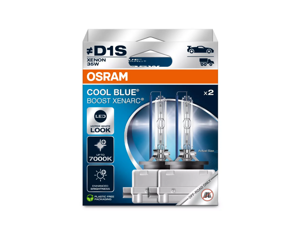 D1S Osram 66140CBB Cool Blue Boost HID Bulbs (2 Pack)