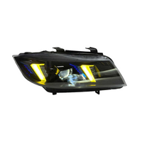 BMW E90 3 Series 05-12 Snake Eyes Style LED Headlights (White/Yellow)