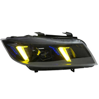 BMW E90 3 Series 05-12 Snake Eyes Style LED Headlights (White/Yellow)