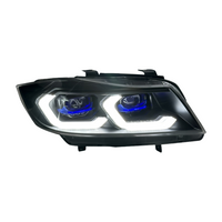 BMW E90 3 Series 05-12 Laser Style LED Headlights (White/Yellow)