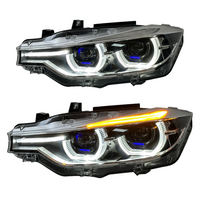 BMW F30 3 Series 12-19 LCI Style LED Projector Headlights (White/Yellow)