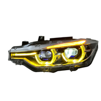 BMW F30 3 Series 12-19 LCI Style LED Projector Headlights (White/Yellow)