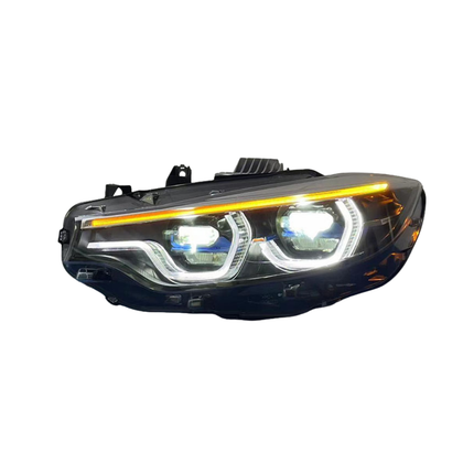 BMW F80 M3 F82 M4 F32 Coupe LCI Style LED Projector Headlights (White/Yellow)