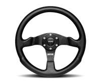 Momo Competition Steering Wheel 350 mm - Black AirLeather/Black Spokes