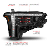 ANZO 22-24 Toyota Tundra (w/Factory LED Refl.) Z-Series Full LED Proj Headlights - Pass. Side ONLY