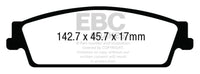 EBC 15+ Cadillac Escalade 6.2 2WD Ultimax2 Rear Brake Pads