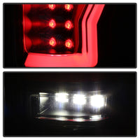 Spyder 04-08 Ford F-150 Projector Tail Lights - Light Bar DRL LED - Black ALT-YD-FF15004V2-LBLED-BK