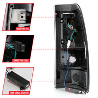 ANZO 1999-2000 Cadillac Escalade LED Taillights Black Housing Smoke Lens Pair