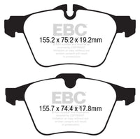 EBC 13+ Jaguar F-Type (Cast Iron Rotors Only) 3.0 Supercharged (340) Yellowstuff Front Brake Pads