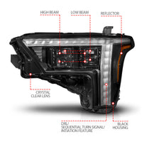 ANZO 22-24 Toyota Tundra (w/Factory LED Refl.) Z-Series Full LED Proj Headlights - Driver Side ONLY