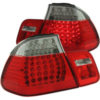 ANZO 1999-2001 BMW 3 Series E46 LED Taillights Red/Clear 4pc