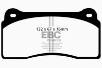 EBC 99-03 Aston Martin DB7 5.9 Redstuff Front Brake Pads