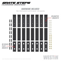 Westin Grate Steps Running Boards 75 in - Textured Black