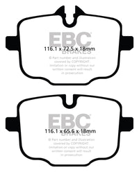 EBC 2021+ BMW M3/M4 3.0TT (G80/G82/G83) Yellowstuff Rear Brake Pads